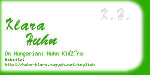 klara huhn business card